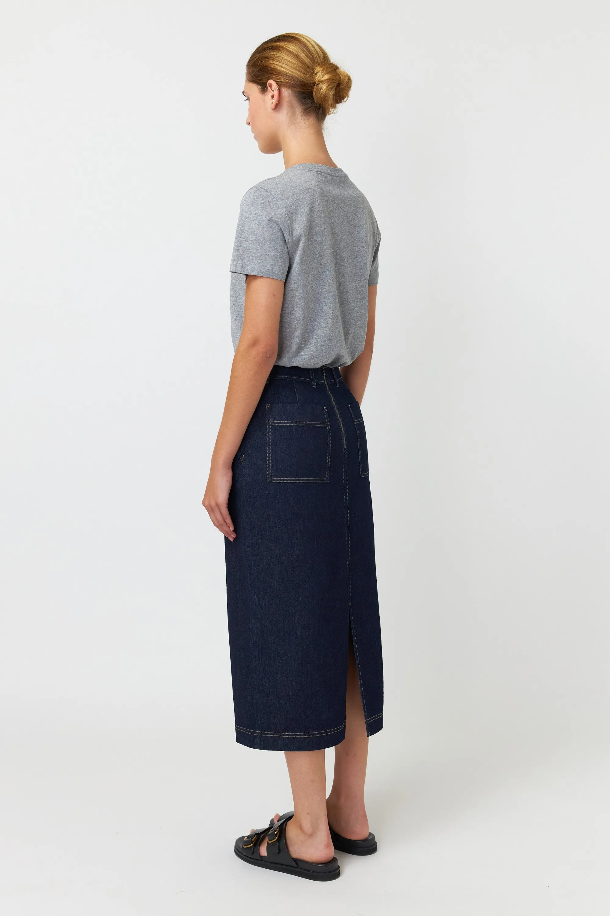 Sylvester Denim Skirt Dark Indigo