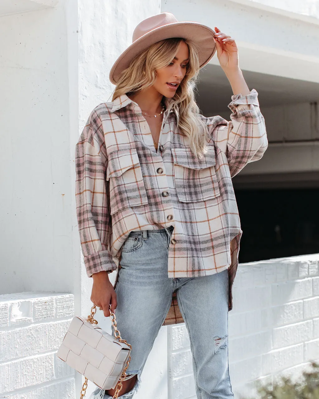 TastyHottie - Gilroy Button Down Plaid Shacket