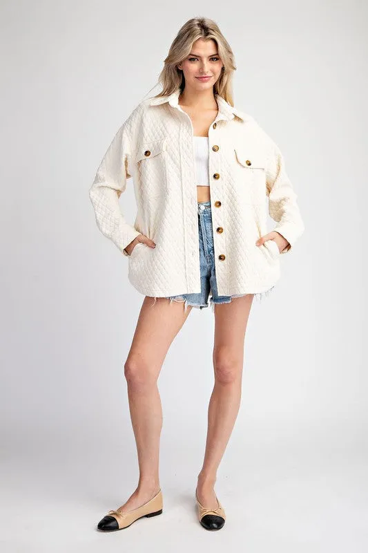 Textured Button Down Jacket