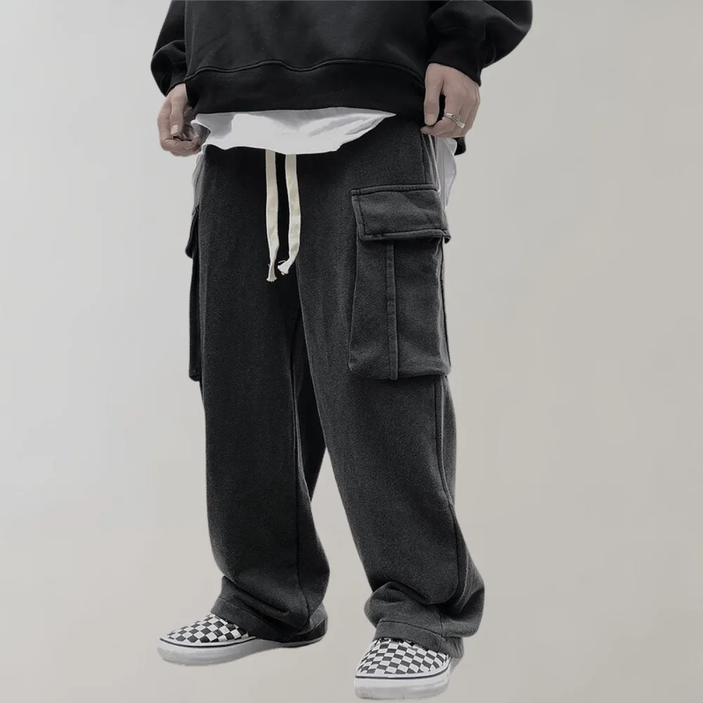 Tjalfe - Corduroy cargo broek met trekkoord