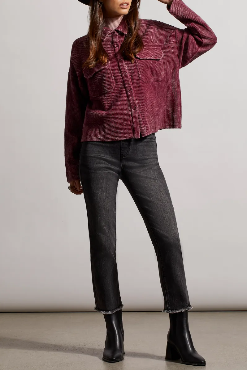 Tribal Relaxed Fit Crop Shacket