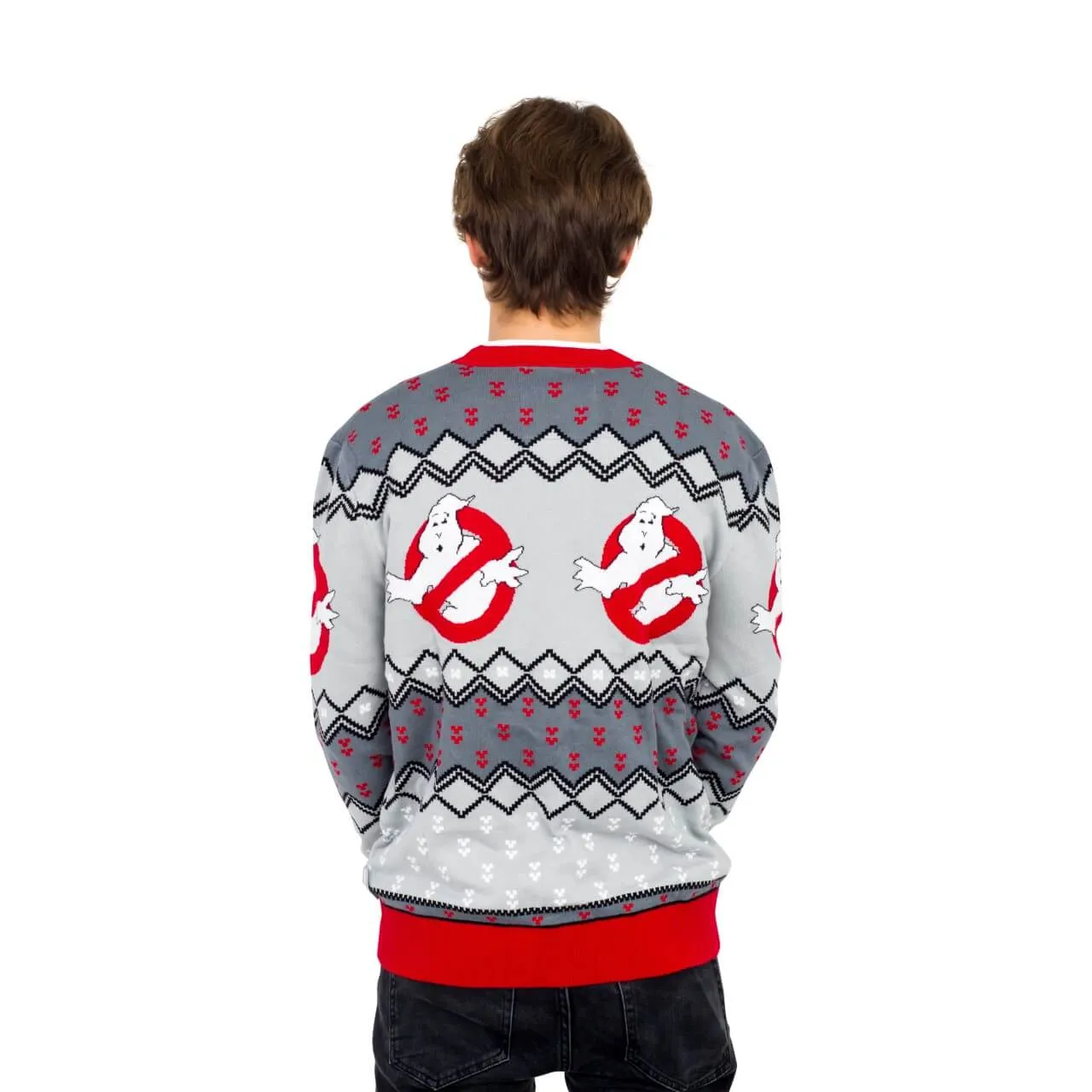 Ugly Christmas Sweater JulesRoche Ghostbusters Festive Adult Unisex