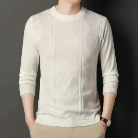 Versatile Men's Knit Pullover Sweater