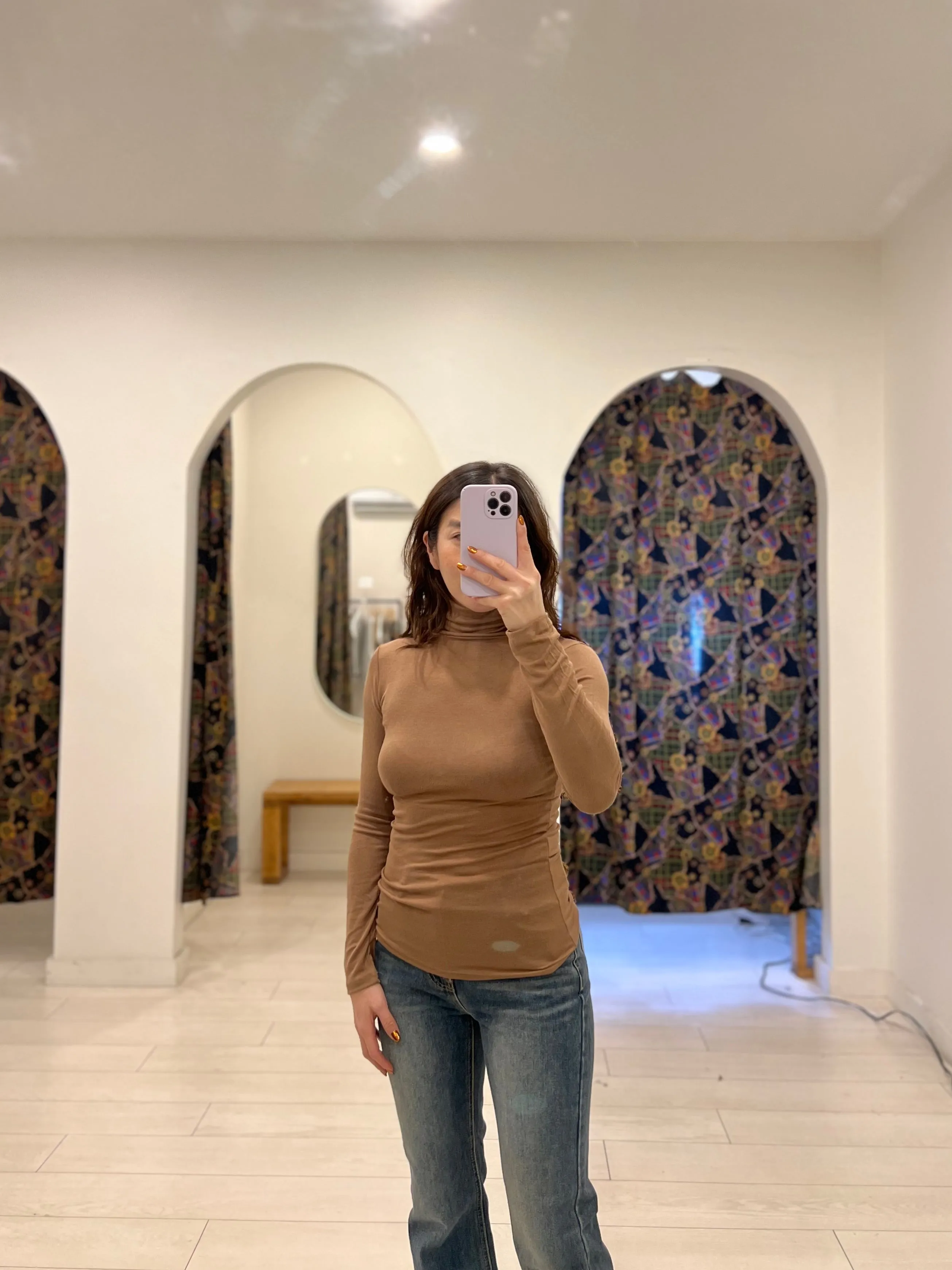 VIVIAN Basic turtleneck top