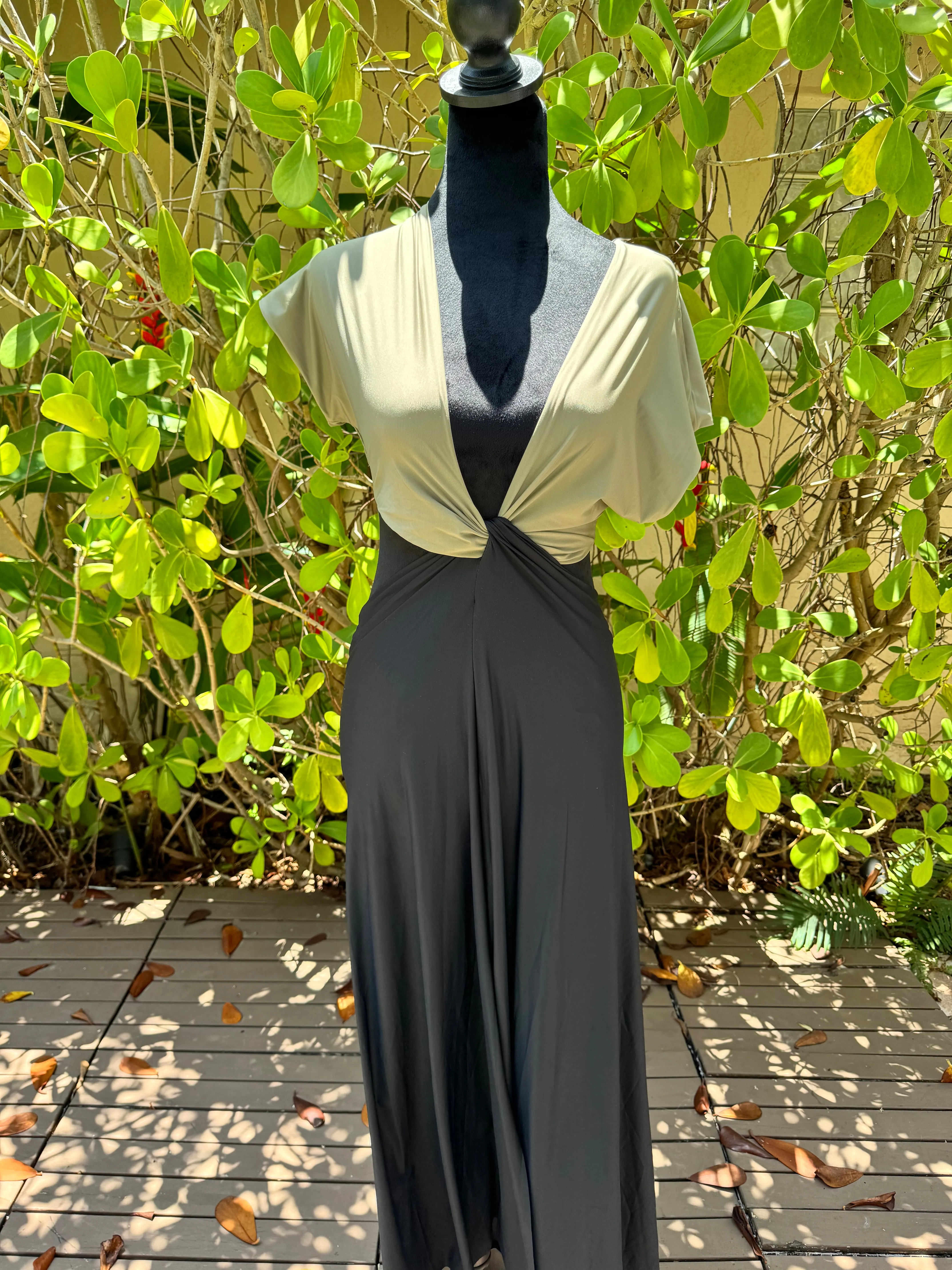 Vix Paula Hermanny Loop Midi Cover Up Black Olive Green Beach Pool Dress