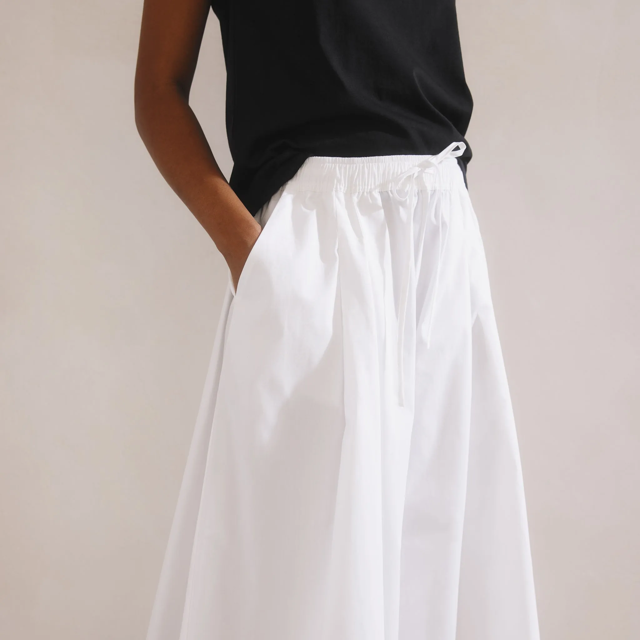 White Super Wide Leg Culottes