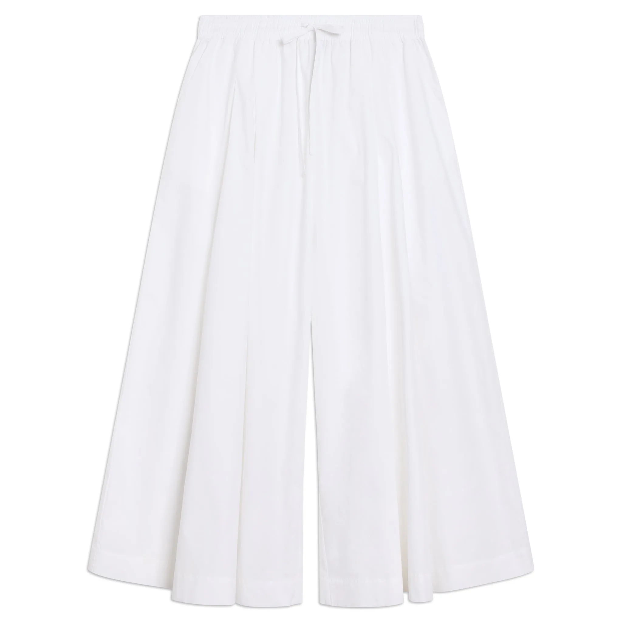 White Super Wide Leg Culottes