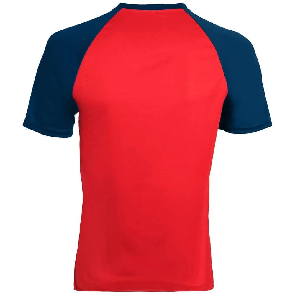 Wicking Retro Short Sleeve Jersey Red-Navy