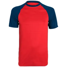 Wicking Retro Short Sleeve Jersey Red-Navy
