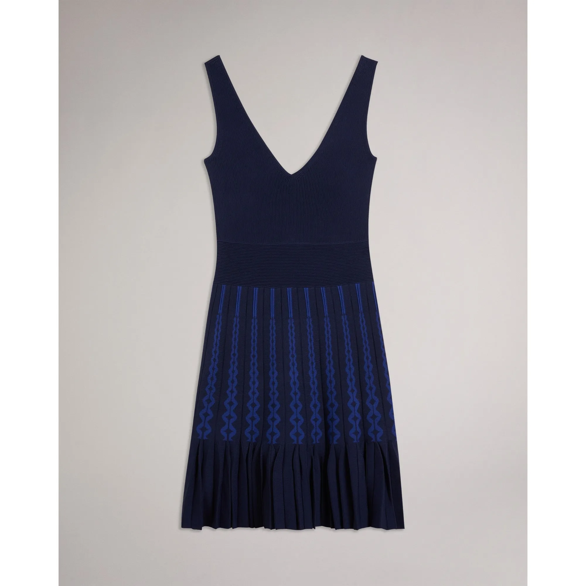 Women Wmd-Julote-Flippy Knit Skater Dress - Navy