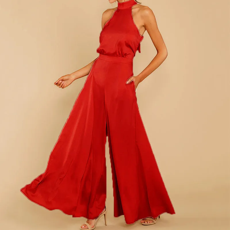 Women's High Waist Wide-Leg Jumpsuit