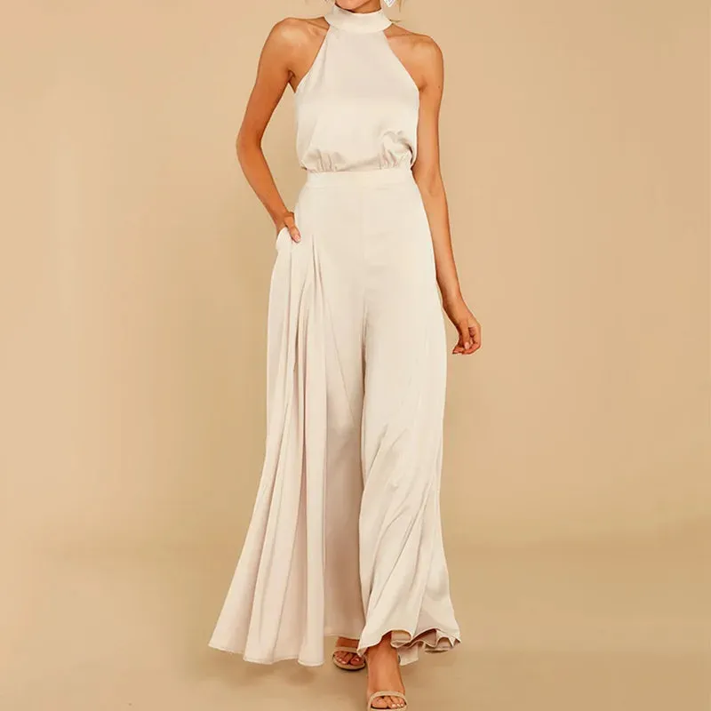 Women's High Waist Wide-Leg Jumpsuit