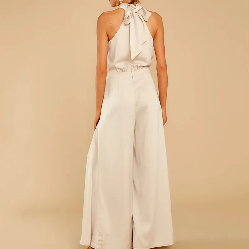 Women's High Waist Wide-Leg Jumpsuit