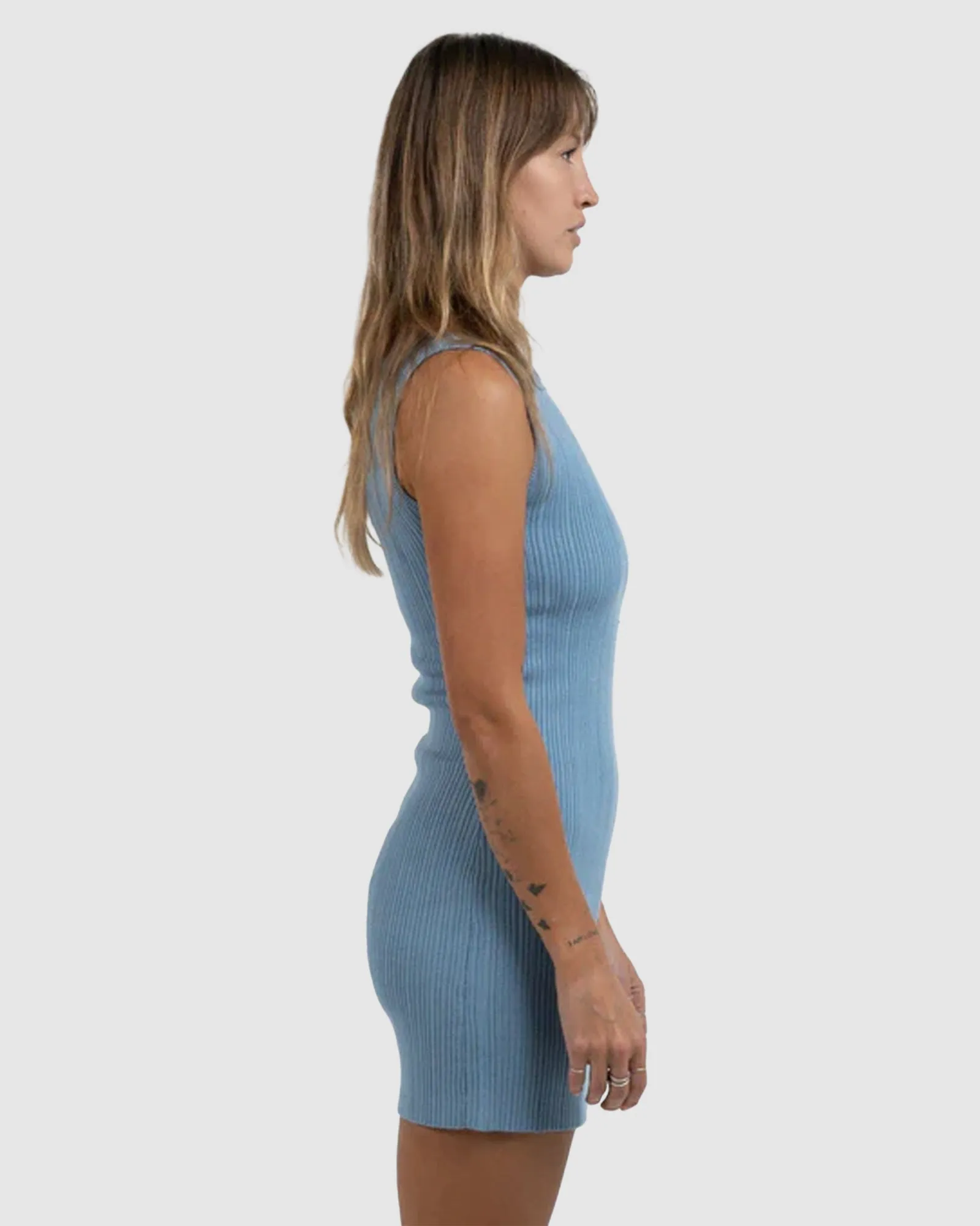 WOMENS SPLIT DECISION KNIT DRESS