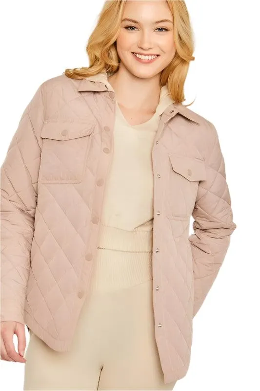 Woven Solid Bust Pocket Shacket